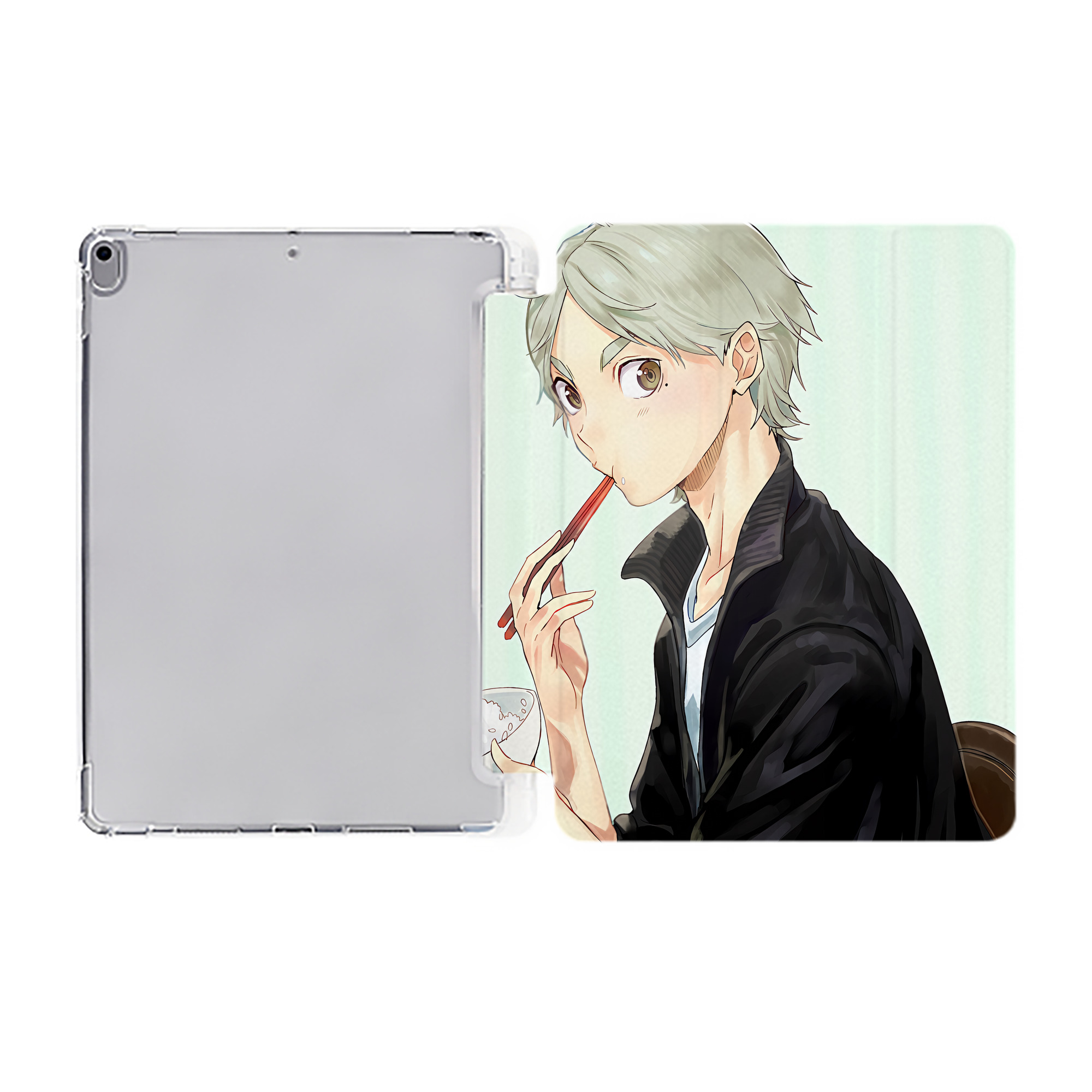 （画像用） ハイキュー!! Haikyu!! IPad ケース ペン収納付き 三つ折りスタンド PUレザー×シリコン 対応機種9.5/10.5/10.9インチ